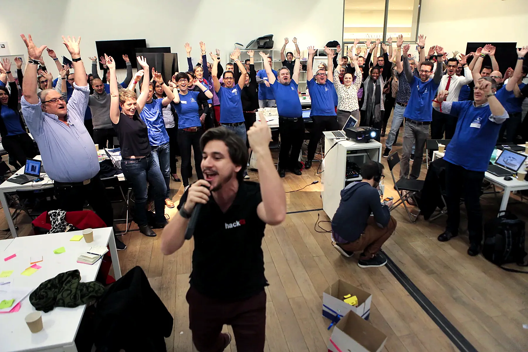 Corporate hackathon: teams vote for their projects