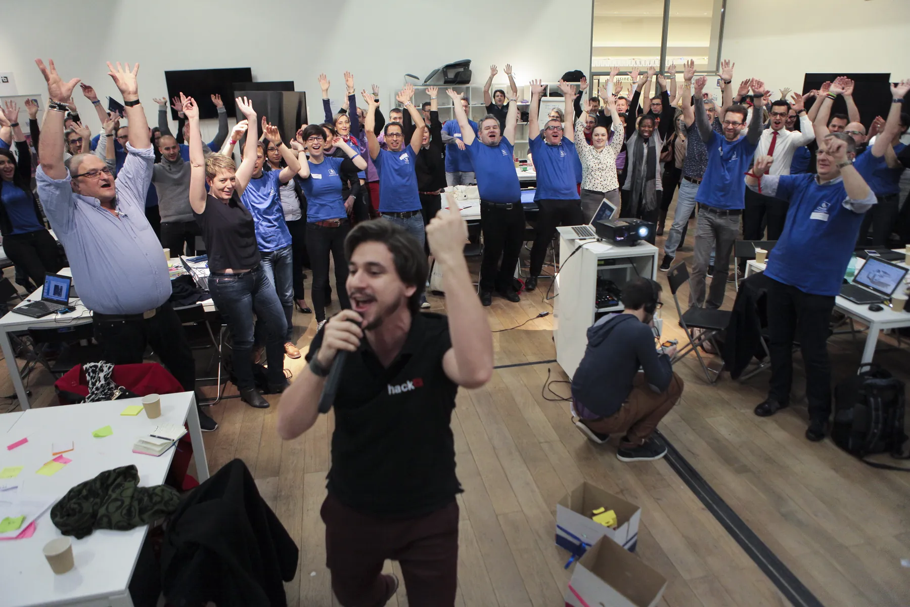 Corporate hackathon: teams vote for their projects