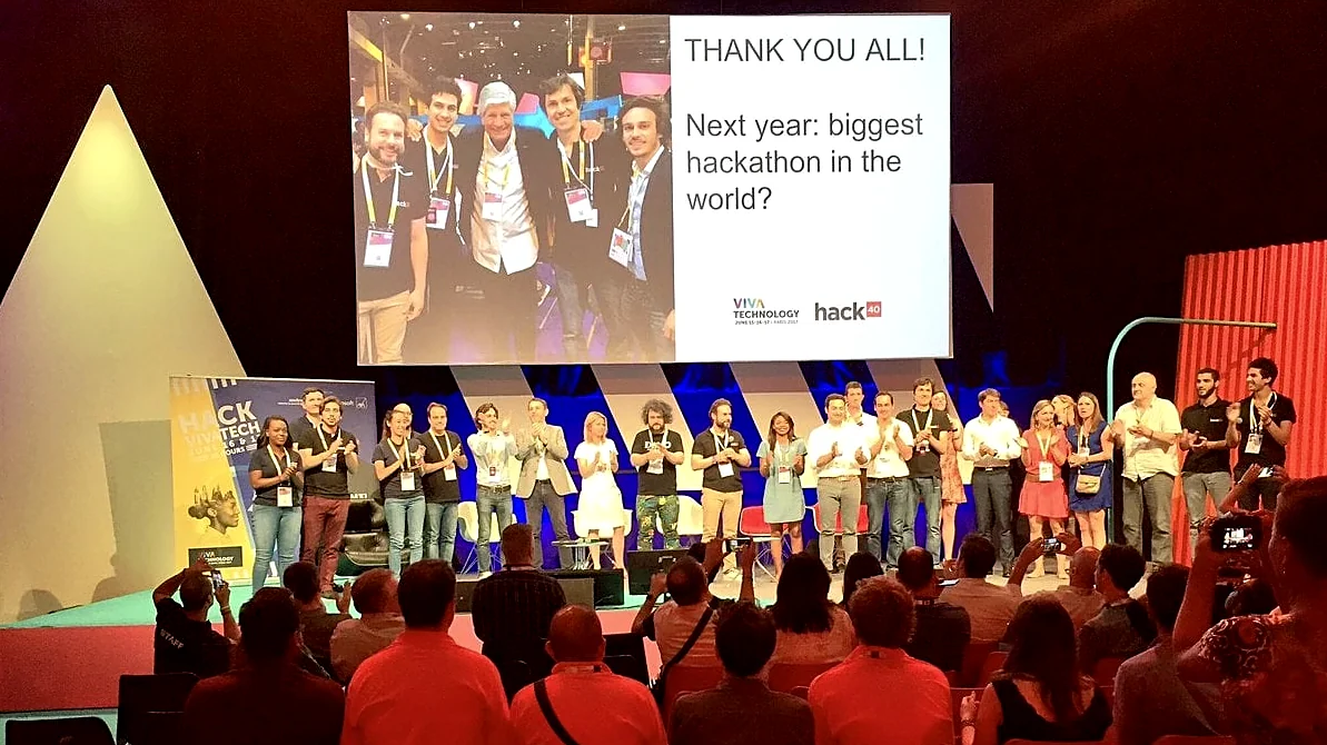 Hack40 hackathon on stage at VivaTech